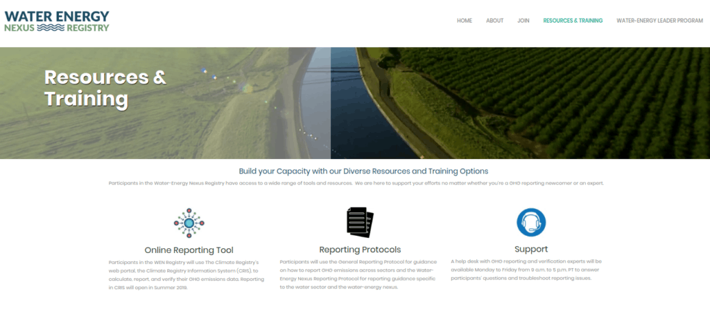Water Nexus Registry - Another page
