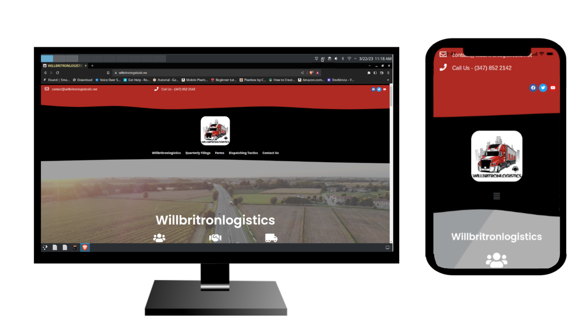 WILLBRITRONLOGISTICS mobile and desktop